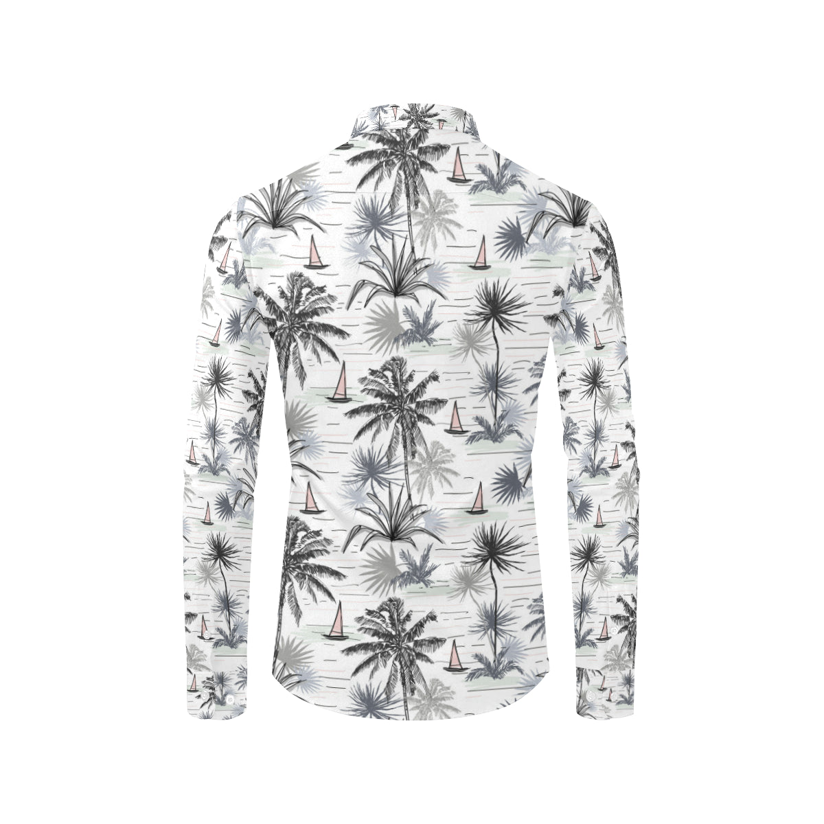 Pacific island Pattern Print Design A04 Men's Long Sleeve Shirt