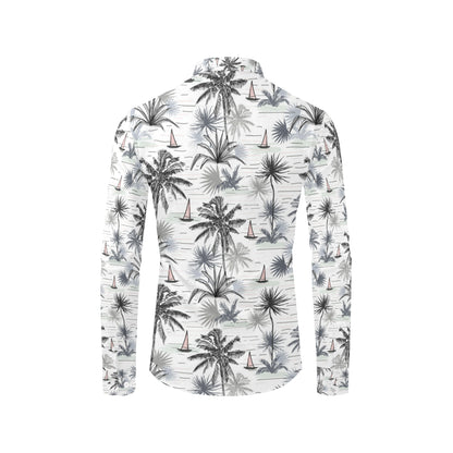 Pacific island Pattern Print Design A04 Men's Long Sleeve Shirt