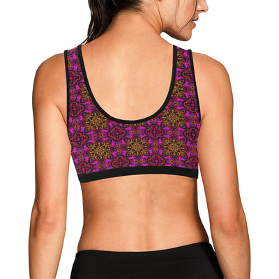 kaleidoscope Abstract Print Design Sports Bra