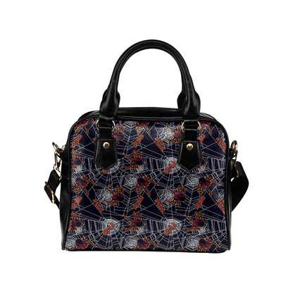 Tarantula Spiderwebs Pattern Print Design 01 Shoulder Handbag
