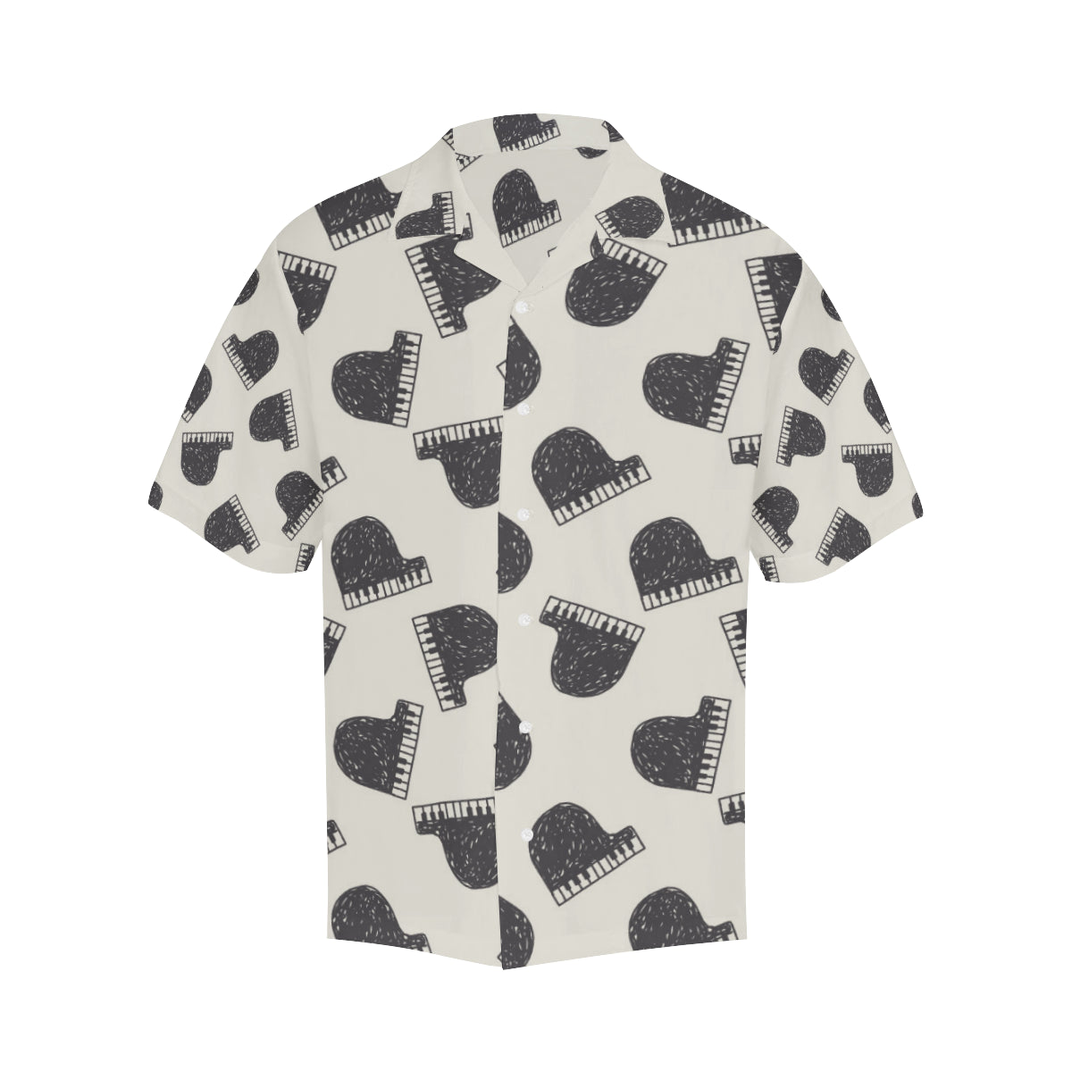 Piano Pattern Print Design 04 Men's Hawaiian Shirt