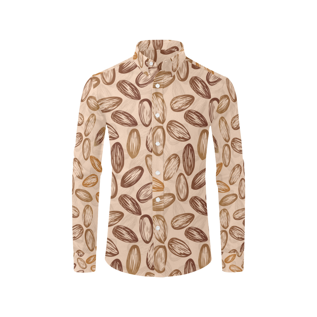 Almond Pattern Print Design 02 Men's Long Sleeve Shirt