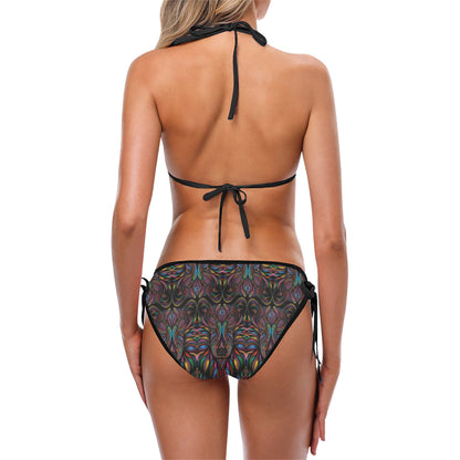 Colorful Art Wolf Bikini