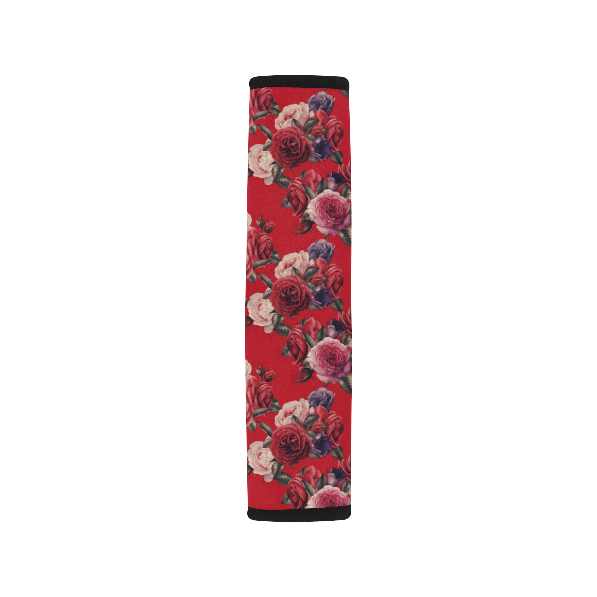 Rose Red Pattern Print Design RO07 Car Seat Belt Cover