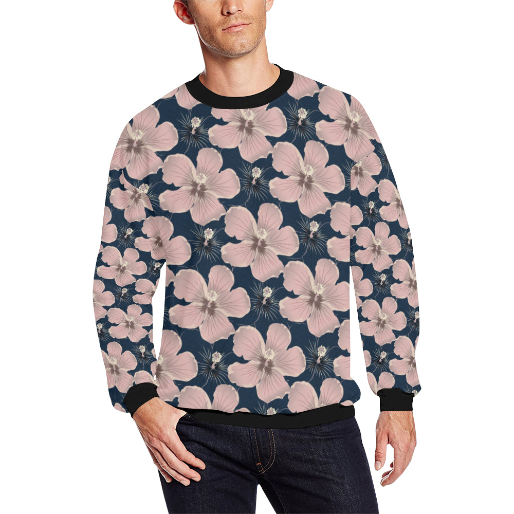 Plumeria Pattern Print Design PM018 Men Long Sleeve Sweatshirt