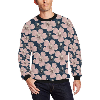 Plumeria Pattern Print Design PM018 Men Long Sleeve Sweatshirt