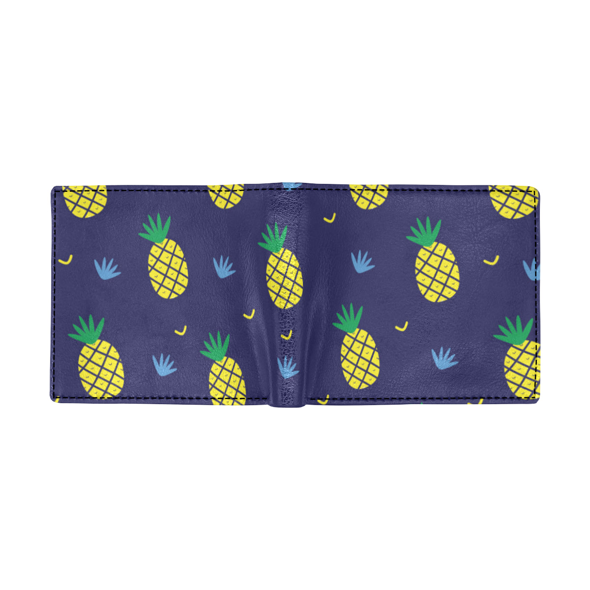 Pineapple Pattern Print Design A01 Men's ID Card Wallet