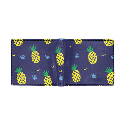 Pineapple Pattern Print Design A01 Men's ID Card Wallet