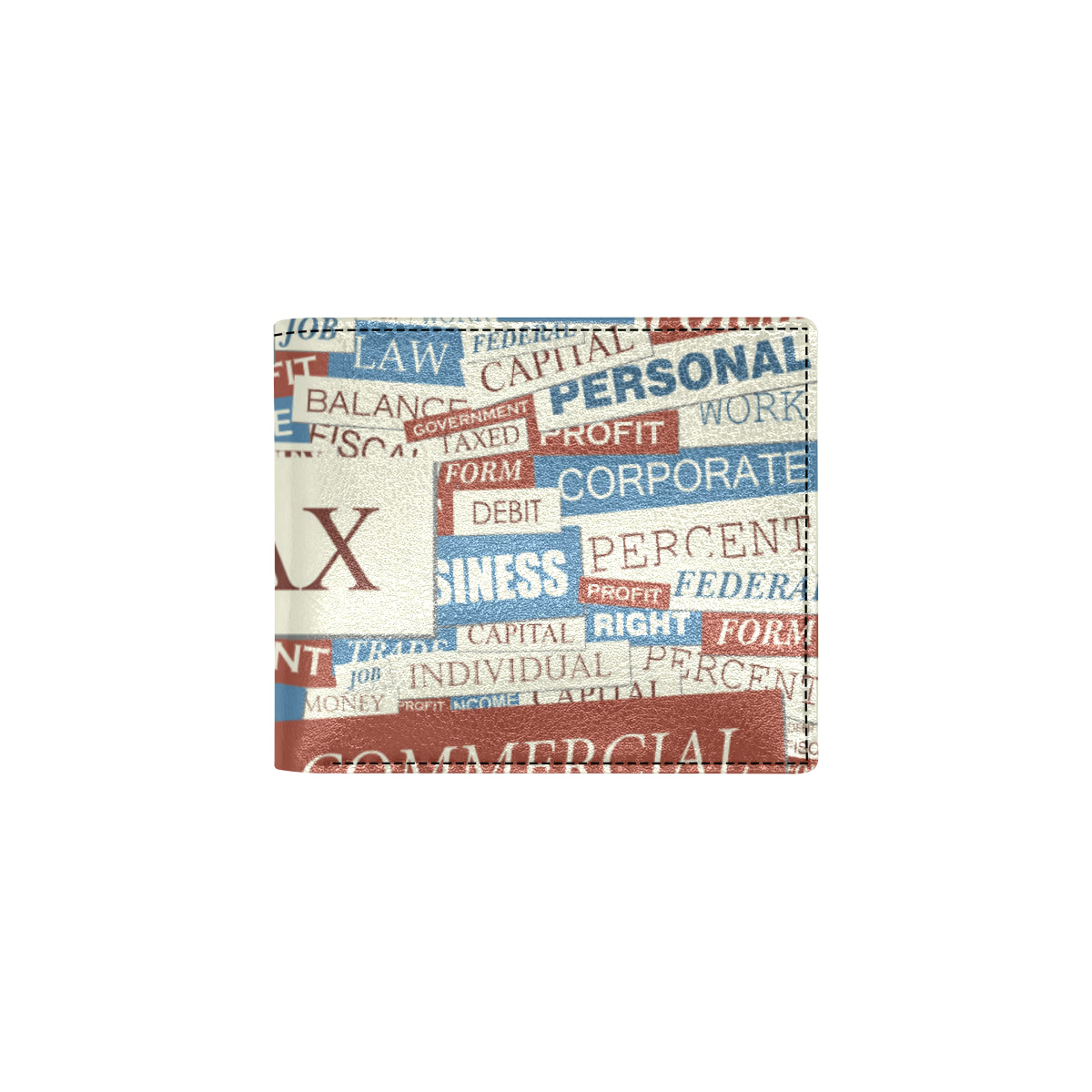 Accounting Financial Pattern Print Design 01 Men's ID Card Wallet