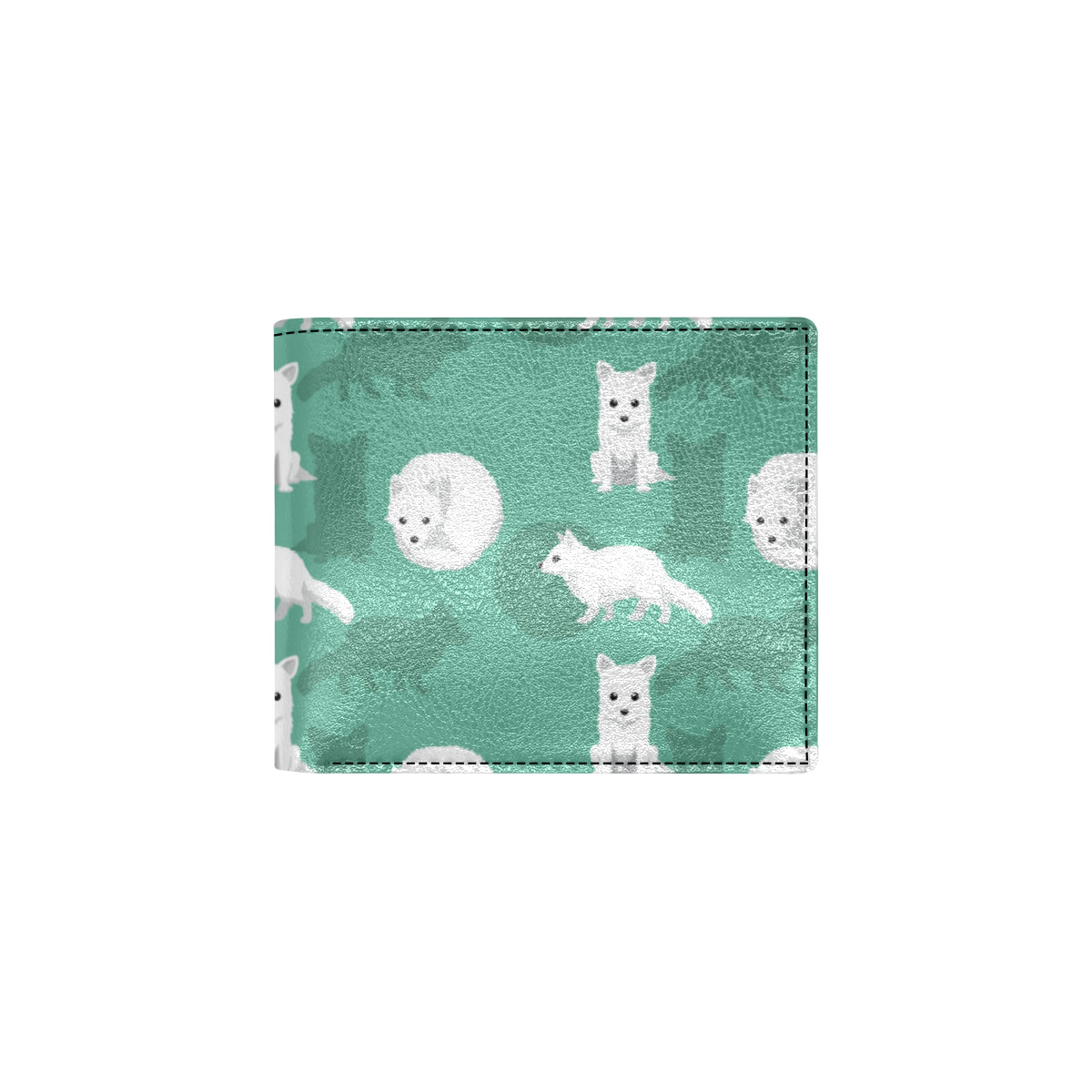 Arctic Fox Pattern Print Design Men's ID Card Wallet