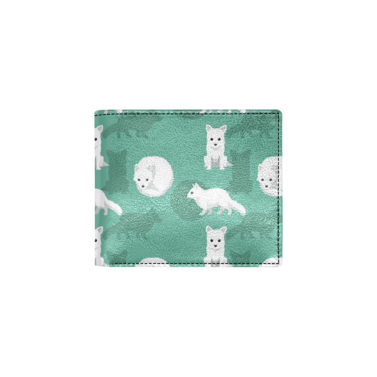 Arctic Fox Pattern Print Design Men's ID Card Wallet