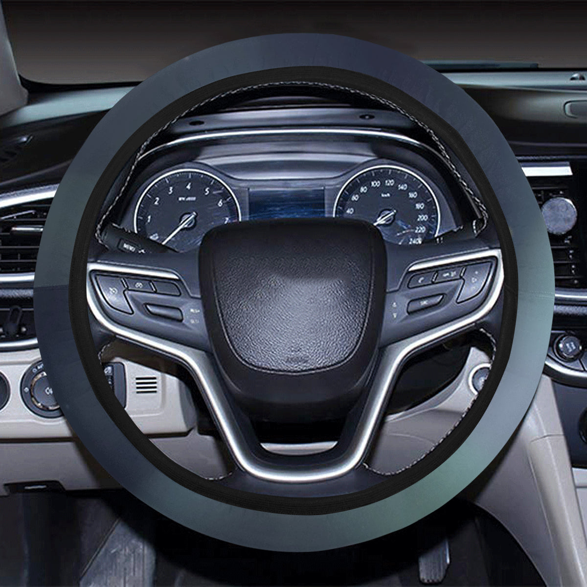 Aurora Borealis Pattern Print Design 01 Steering Wheel Cover with Elastic Edge