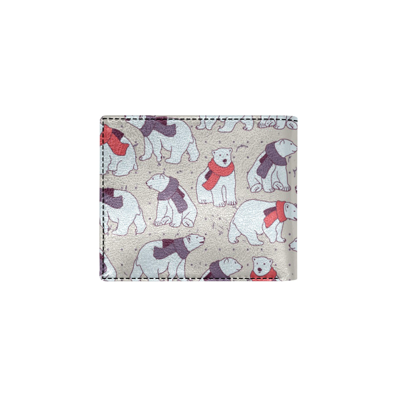 Polar Bear Pattern Print Design PB04 Men's ID Card Wallet