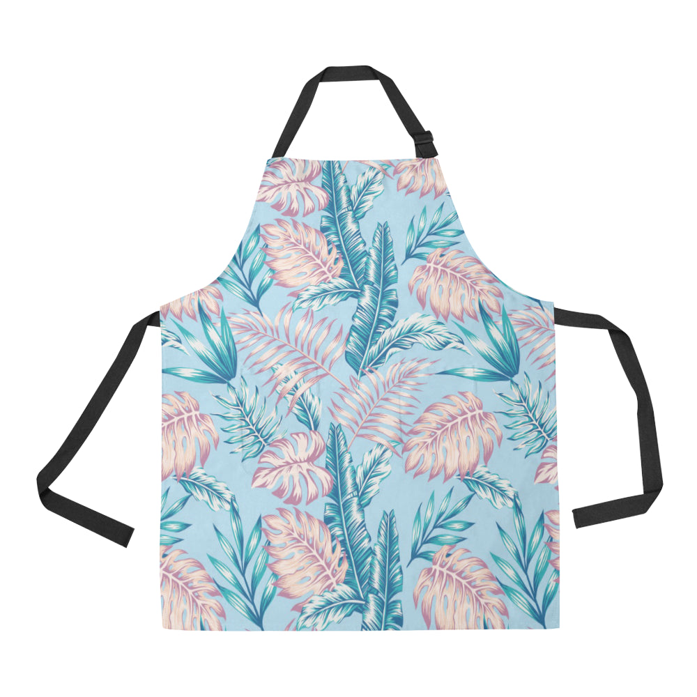 Tropical Flower Pattern Print Design TF01 Apron with Pocket
