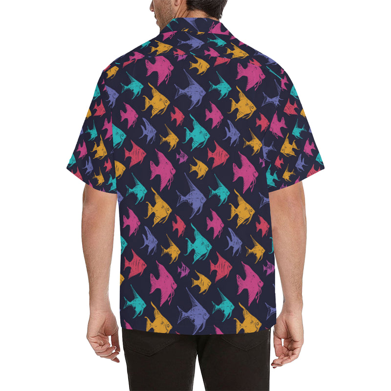 Angelfish Colorful Pattern Print Design 03 Men's Hawaiian Shirt