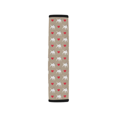 Bull Terriers Pattern Print Design 01 Car Seat Belt Cover