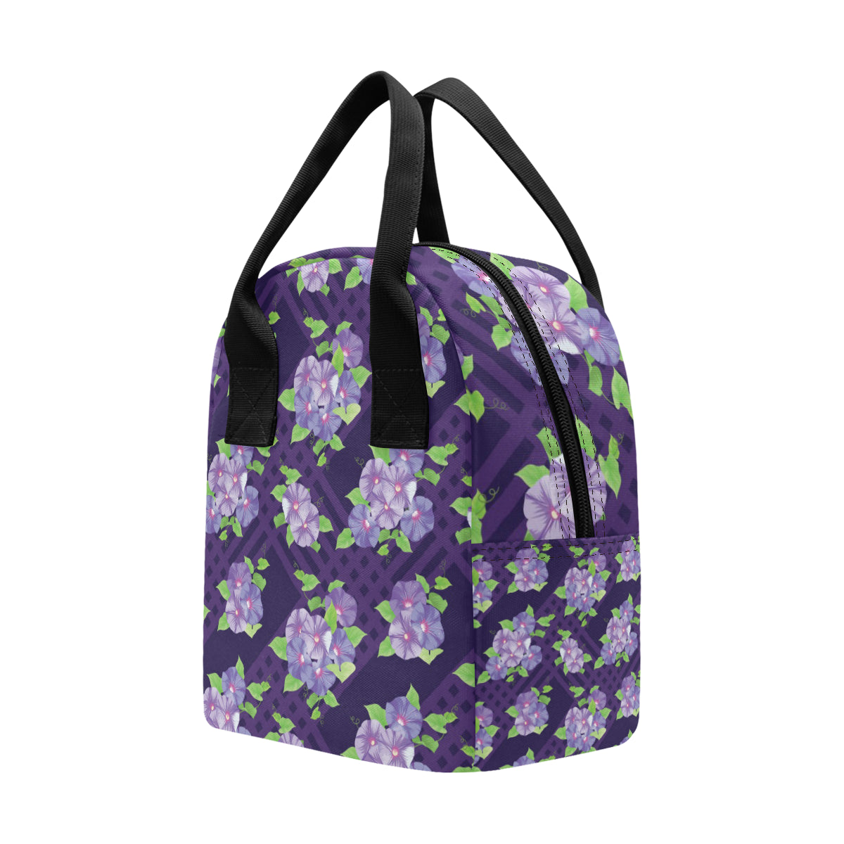 Morning Glory Pattern Print Design MG03 Insulated Lunch Bag