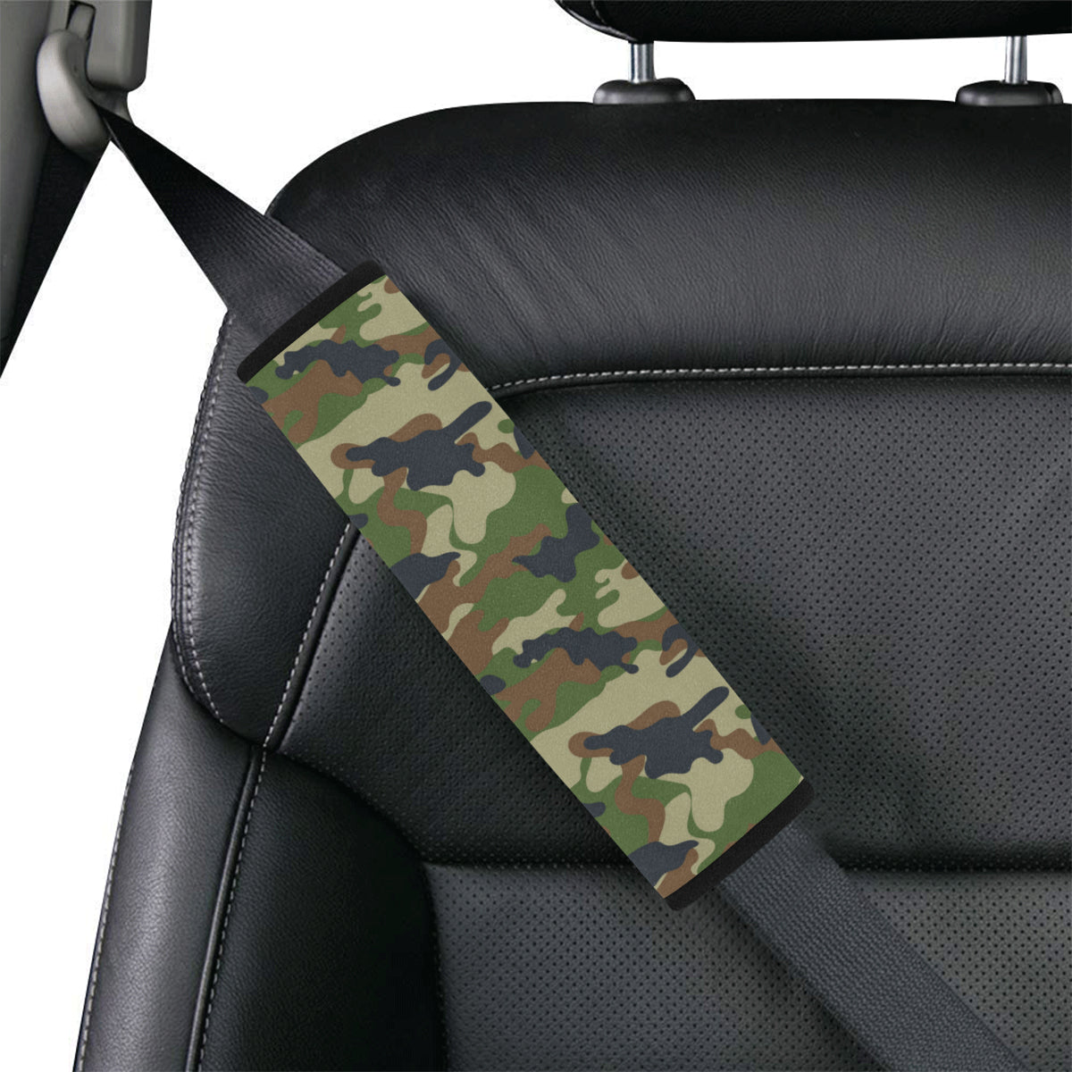 Army Camouflage Pattern Print Design 01 Car Seat Belt Cover