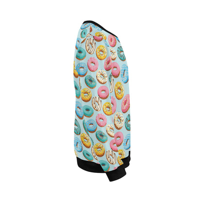 Donut Pattern Print Design DN05 Men Long Sleeve Sweatshirt