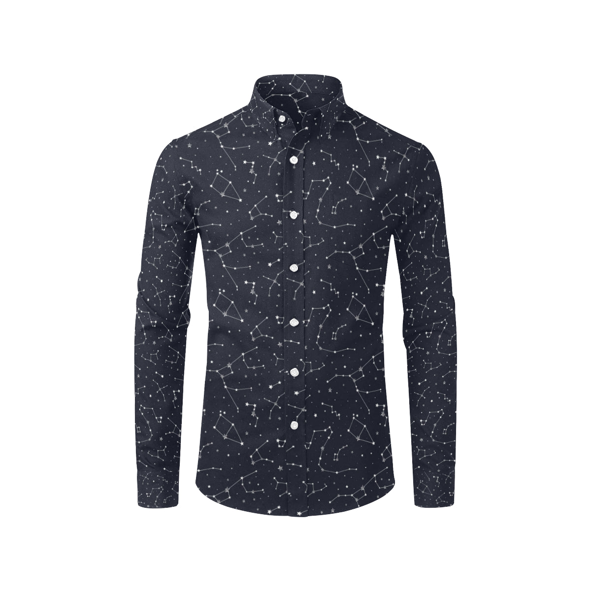 Constellation Pattern Print Design 03 Men's Long Sleeve Shirt