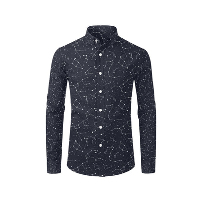 Constellation Pattern Print Design 03 Men's Long Sleeve Shirt