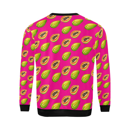Papaya Pattern Print Design PP02 Men Long Sleeve Sweatshirt
