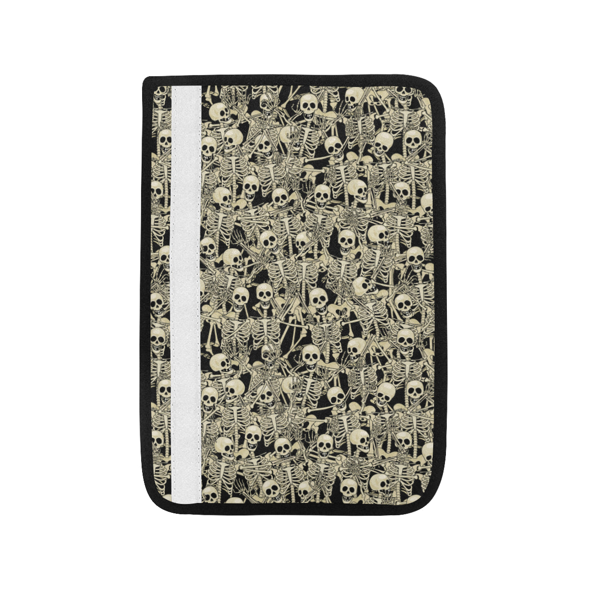 Skeleton Design Print Car Seat Belt Cover