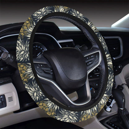 Pineapple Print Design Pattern Steering Wheel Cover with Elastic Edge