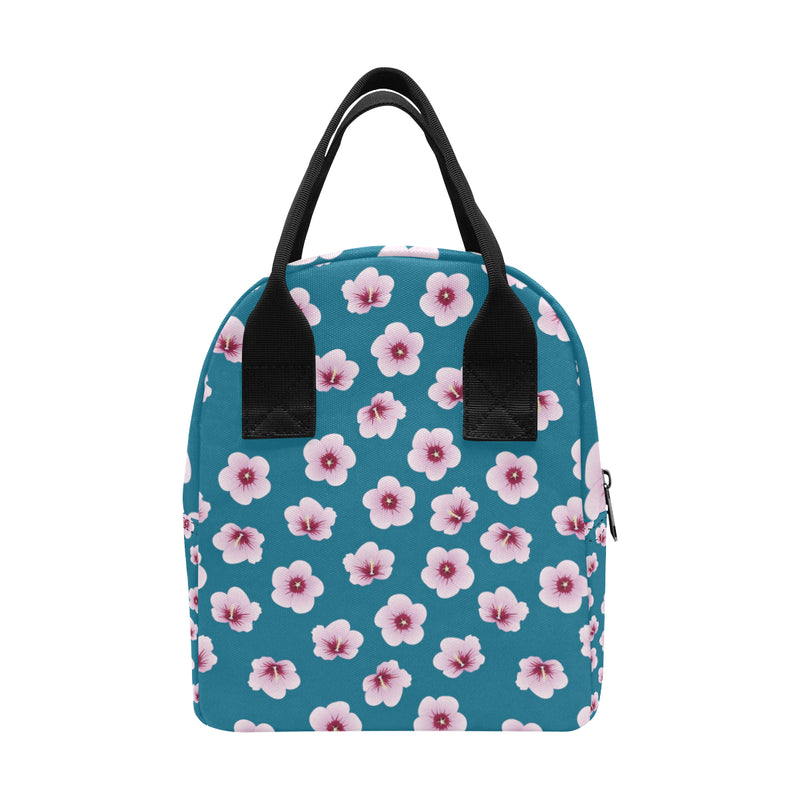 Cherry Blossom Pattern Print Design CB08 Insulated Lunch Bag