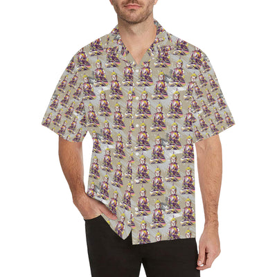 Buddha Pattern Print Design 07 Men's Hawaiian Shirt