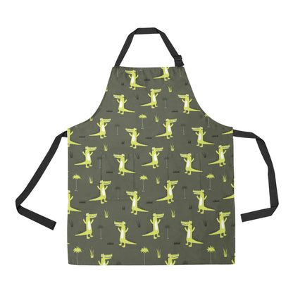 Alligator Pattern Print Design 05 Apron with Pocket