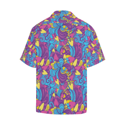 Psychedelic Mushroom Pattern Print Design A03 Men's Hawaiian Shirt