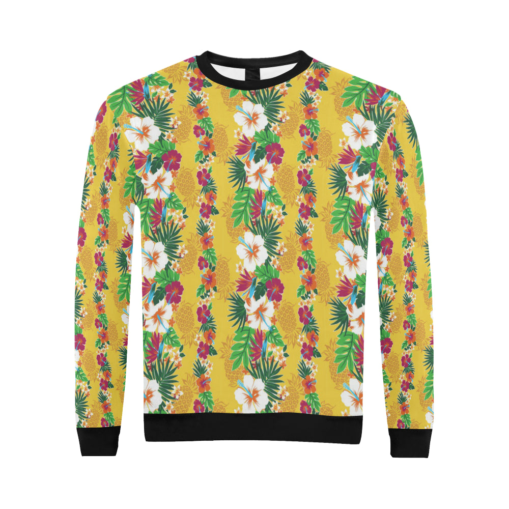 Hawaiian Themed Pattern Print Design H09 Men Long Sleeve Sweatshirt