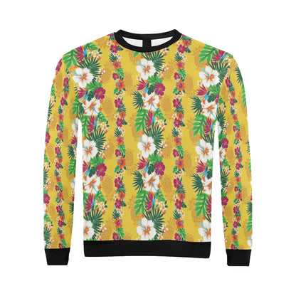Hawaiian Themed Pattern Print Design H09 Men Long Sleeve Sweatshirt