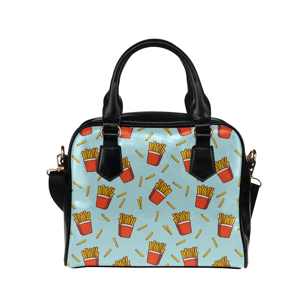 French Fried Pattern Print Design 02 Shoulder Handbag