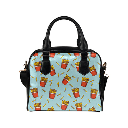 French Fried Pattern Print Design 02 Shoulder Handbag