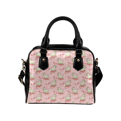 Bichons Frise Pattern Print Design 01 Shoulder Handbag