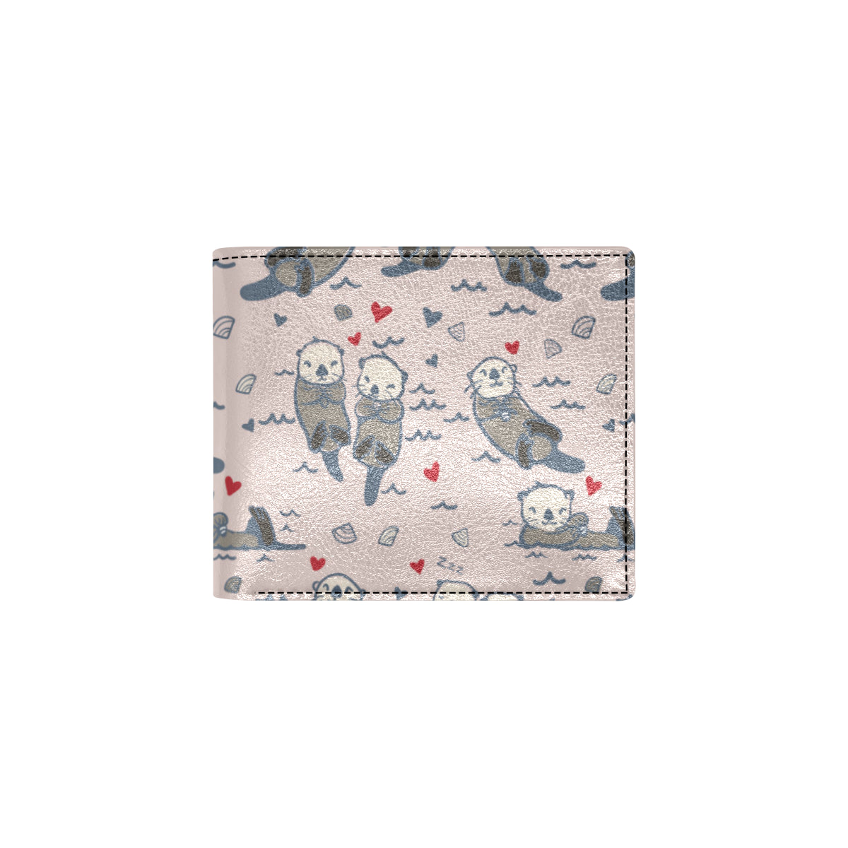 Sea Otter Pattern Print Design 02 Men's ID Card Wallet