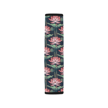 Water Lily Pattern Print Design WL03 Car Seat Belt Cover