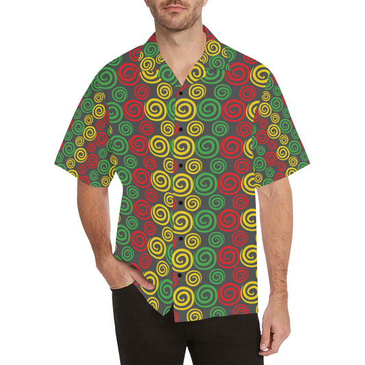 Rastafarian Pattern Print Design A05 Men's Hawaiian Shirt