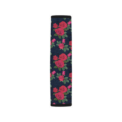 Rose Pattern Print Design A04 Car Seat Belt Cover