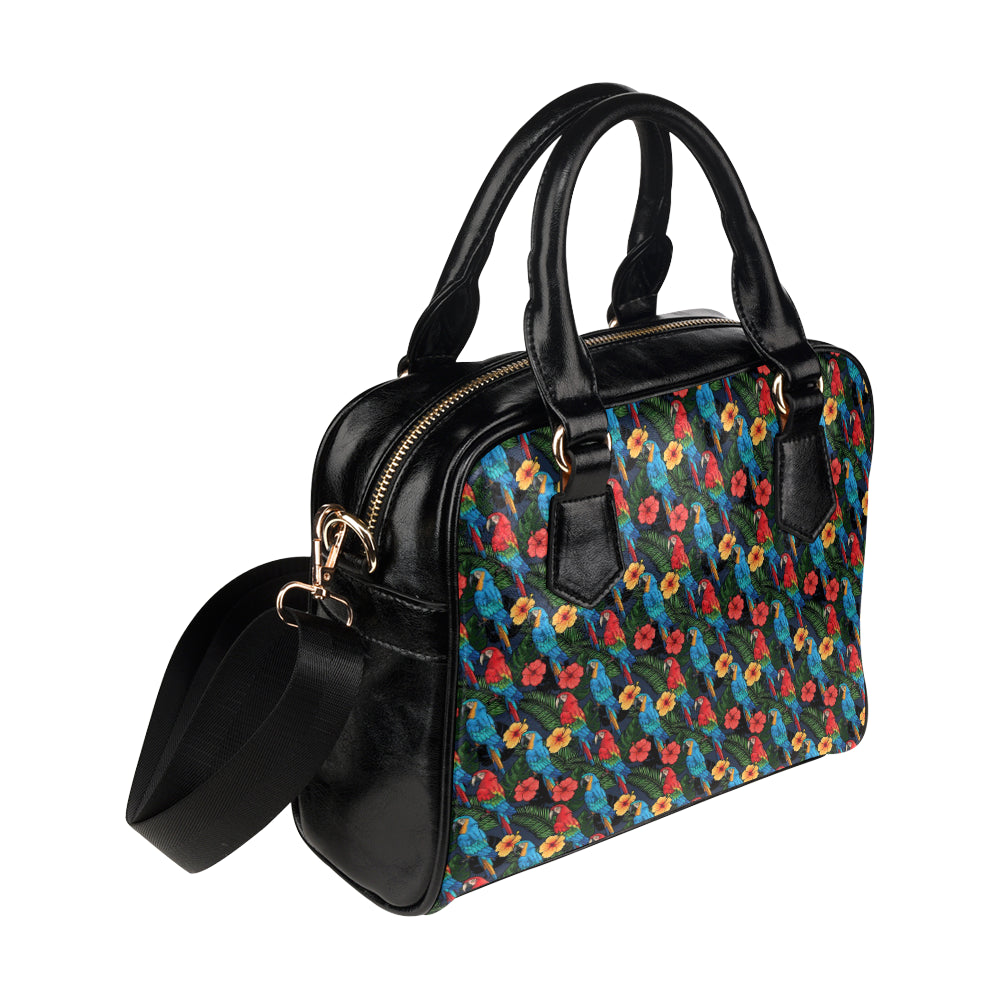 Parrot Pattern Print Design A01 Shoulder Handbag
