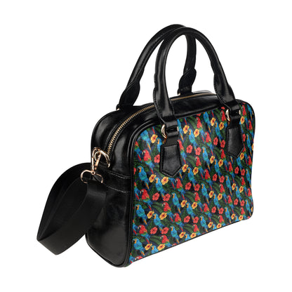 Parrot Pattern Print Design A01 Shoulder Handbag