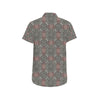 Calendar Aztec Style Print Pattern Men's Short Sleeve Button Up Shirt