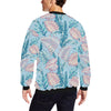 Tropical Flower Pattern Print Design TF01 Men Long Sleeve Sweatshirt