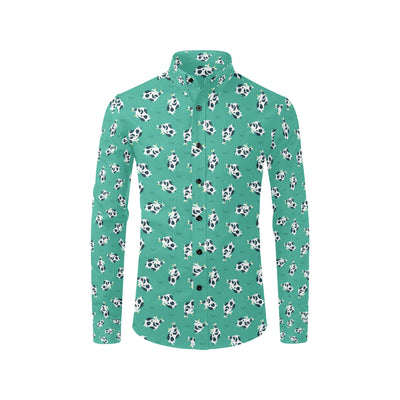 Cow Pattern Print Design 03 Men's Long Sleeve Shirt