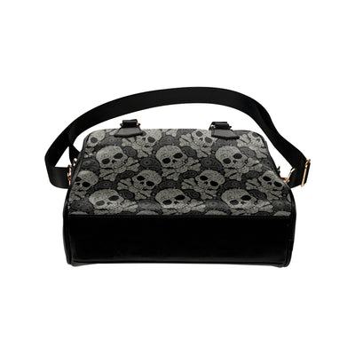 Paisley Skull Pattern Print Design A01 Shoulder Handbag