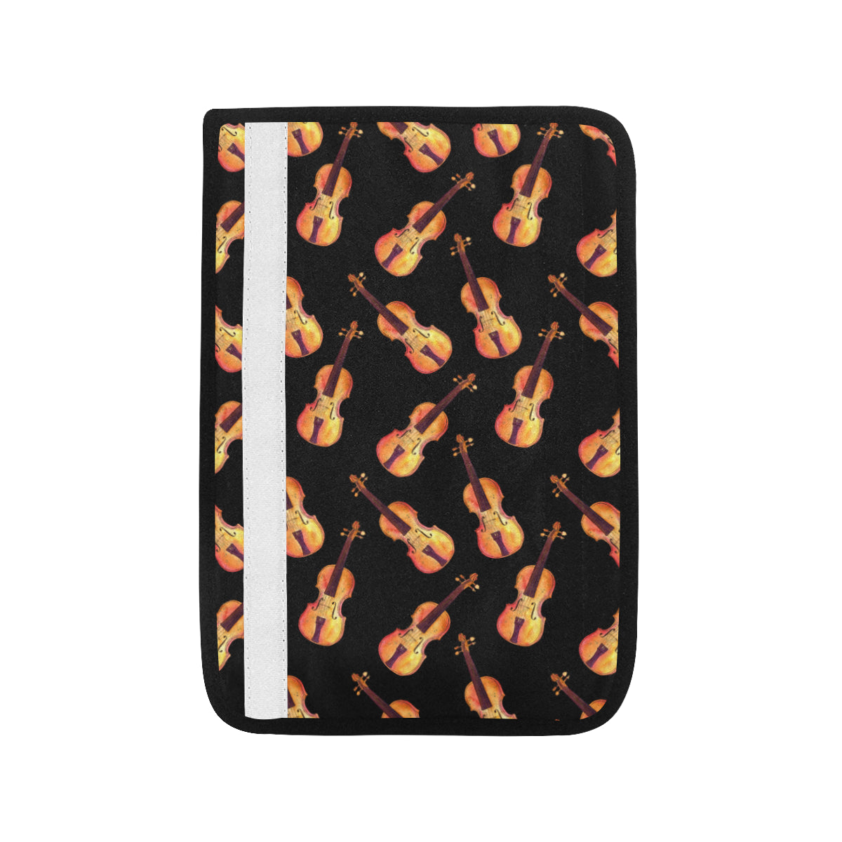 Violin Pattern Print Design 04 Car Seat Belt Cover
