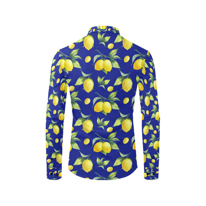 Lemon Pattern Print Design LM06 Men's Long Sleeve Shirt