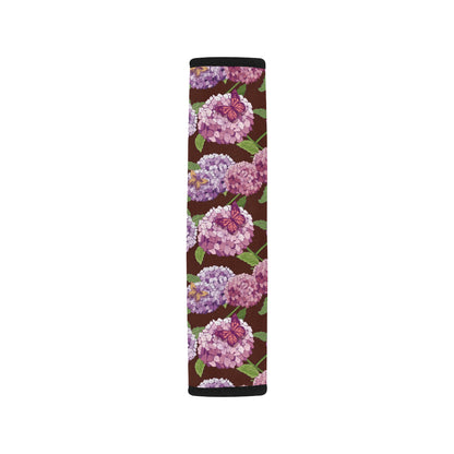 Hydrangea Pattern Print Design HD08 Car Seat Belt Cover